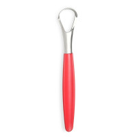 Stainless steel tongue scraper, Red